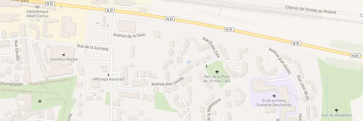Plan du 2 Rue Emile Zola à Fismes