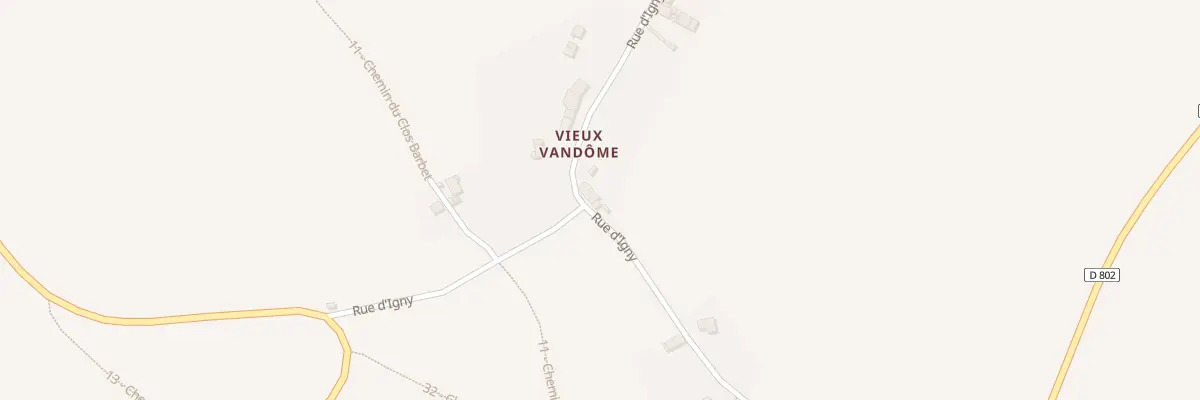 Plan du 12 Rue d’Igny à Vézilly