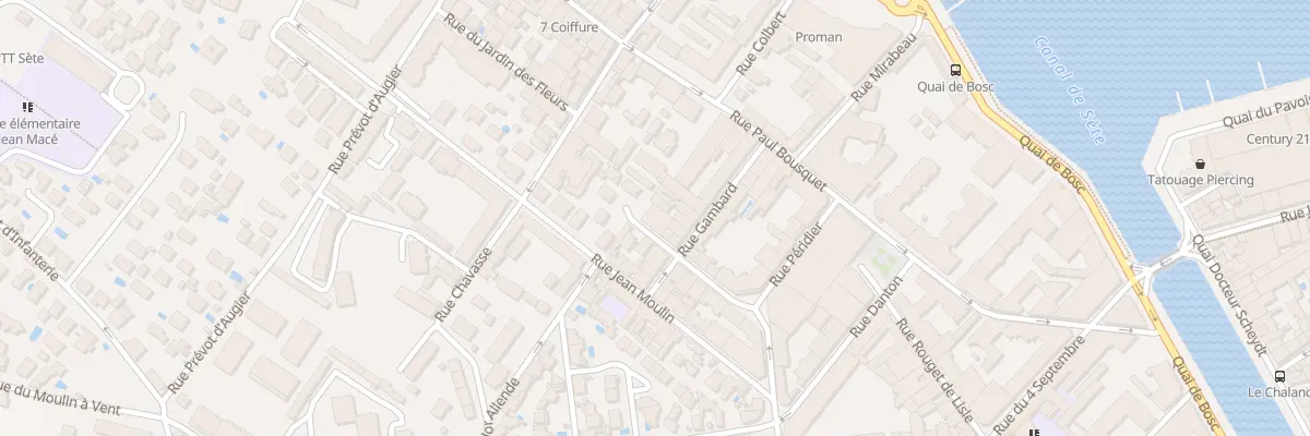 Plan du 10 Rue Docteur Roux à Sète