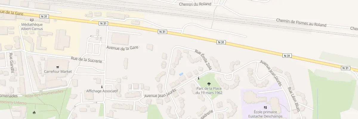Plan du 6 Rue Emile Zola à Fismes
