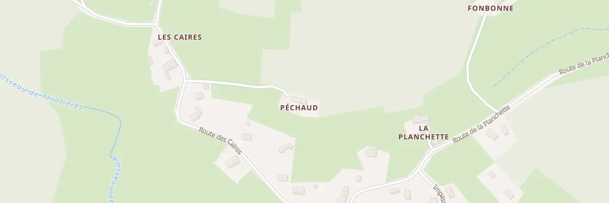 Plan du 5019 Pechaud à Thiolières