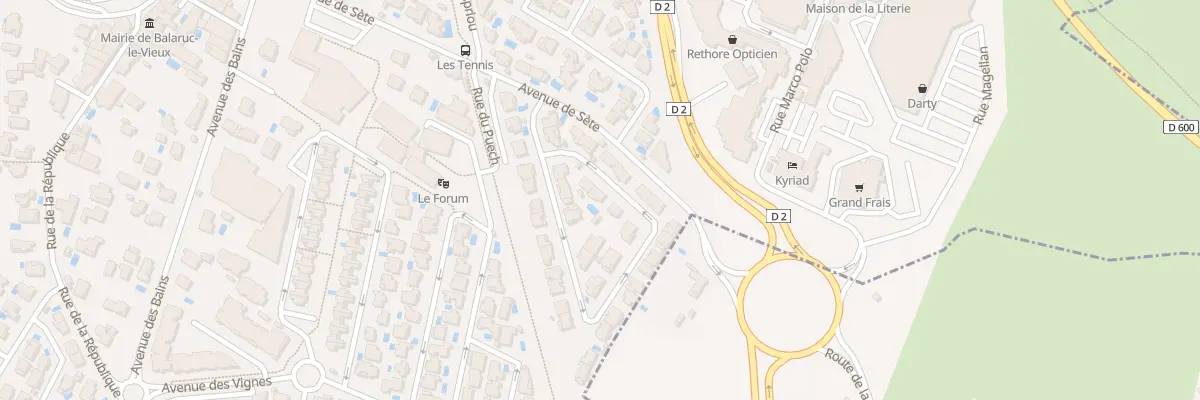 Plan du 20 Rue des Tennis à Balaruc-le-Vieux