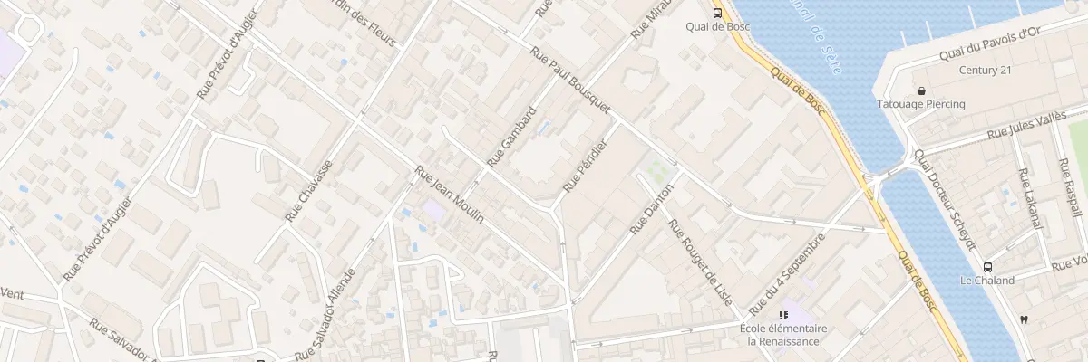 Plan du 2 Rue Docteur Roux à Sète