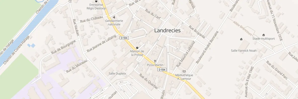Plan du 10 Rue Neuve des Boucheries à Landrecies