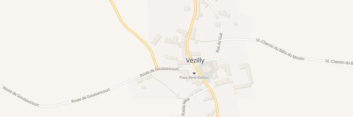 Plan du 1 Rte d’Arcis-le-ponsart à Vézilly