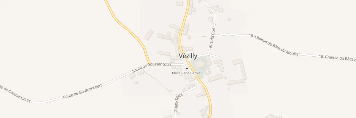 Plan du 2 Rte de Goussancourt à Vézilly