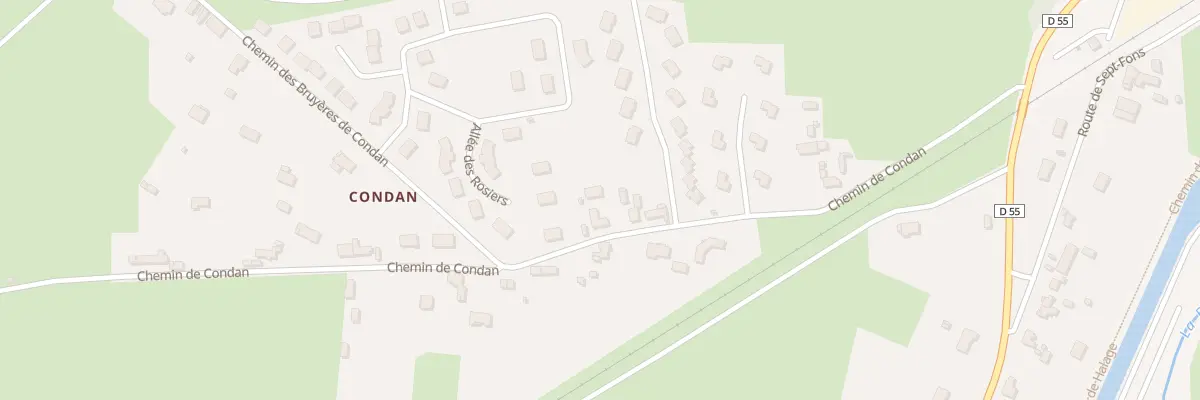Plan du 370 Che de Condan à Dompierre-sur-Besbre
