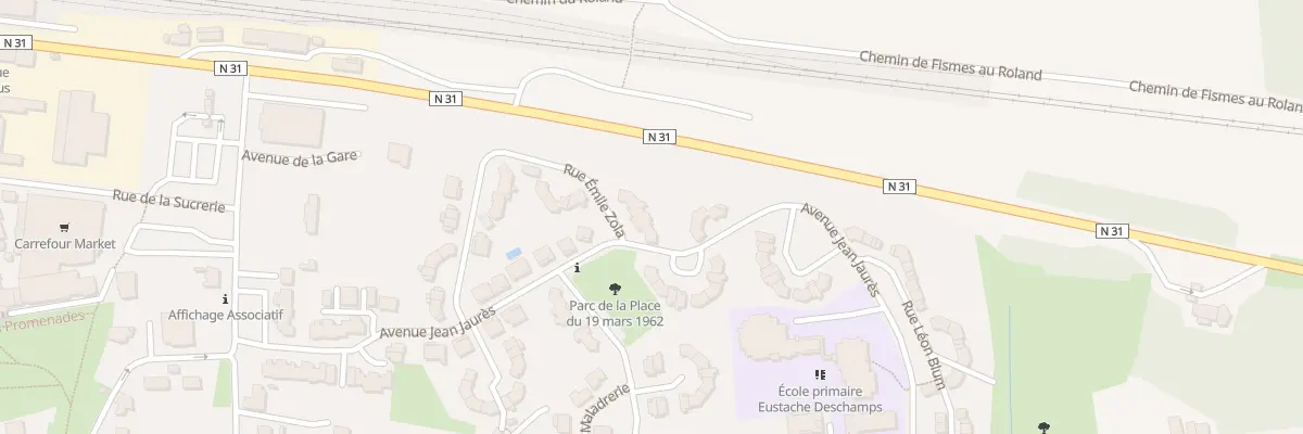 Plan du 23 Rue Emile Zola à Fismes