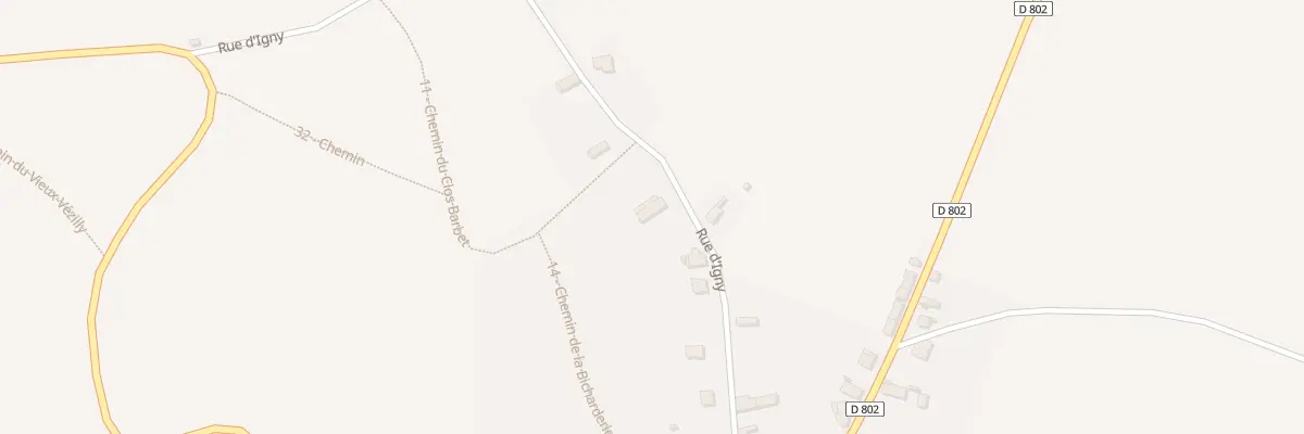 Plan du 9 Rue d’Igny à Vézilly