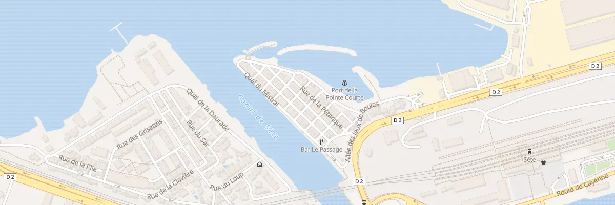 Plan du 5 Tra des Pêcheurs à Sète