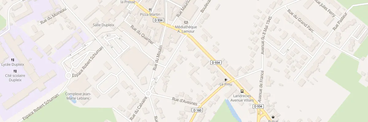 Plan du 2 Bd de Verdun à Landrecies
