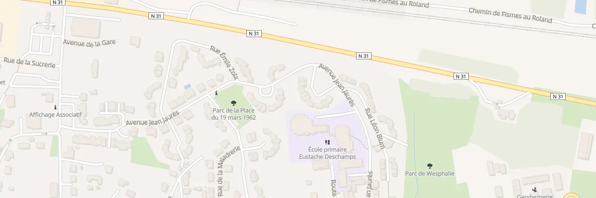 Plan du 8 Rue Raoul Follereau à Fismes