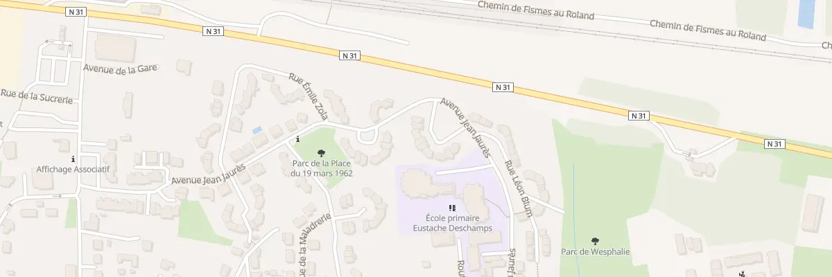 Plan du 6 Rue Raoul Follereau à Fismes