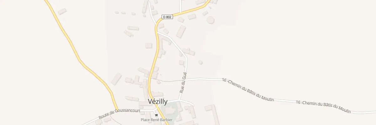 Plan du 2 Che du Gué à Vézilly