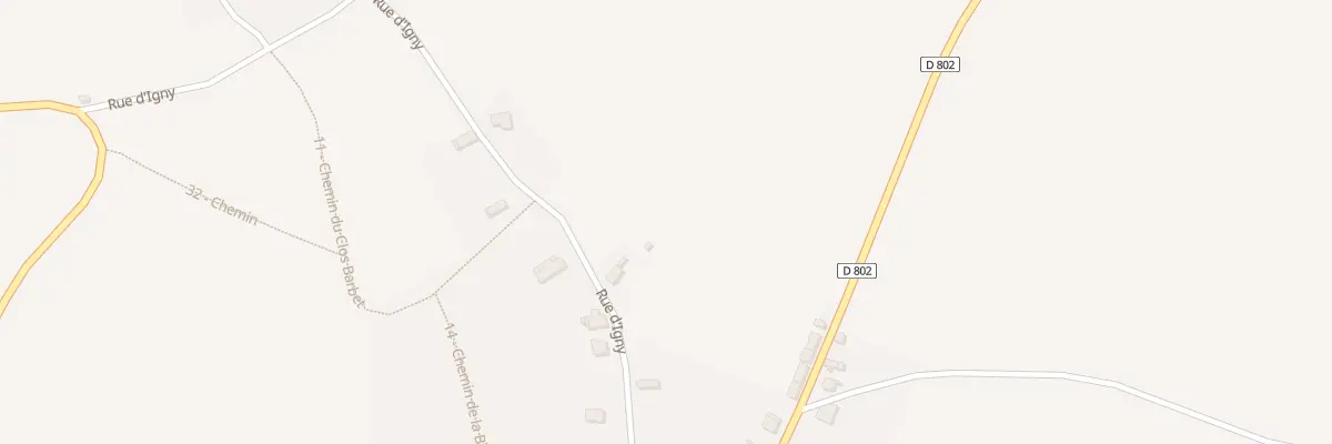 Plan du 8 Rue d’Igny à Vézilly