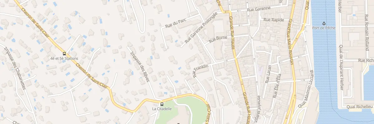 Plan du 22 Rue Franklin à Sète
