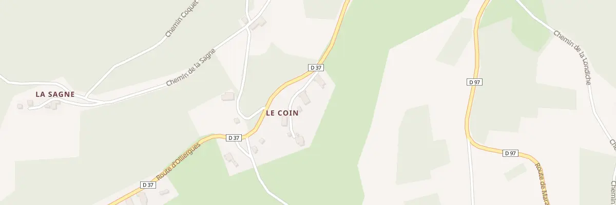 Plan du 5314 Le Coing au Brugeron