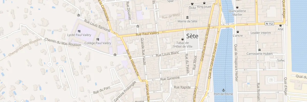 Plan du 16 Rue Pascal à Sète