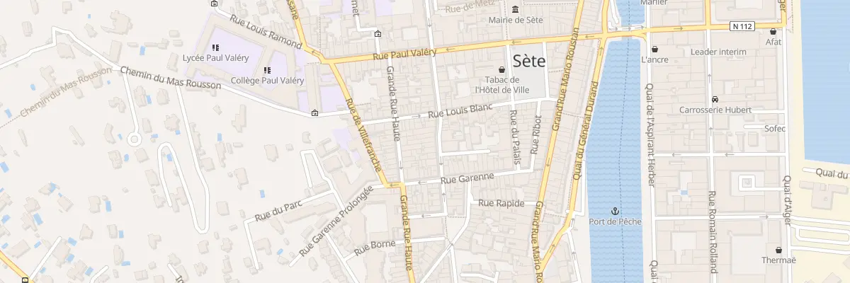 Plan du 30 Rue Pascal à Sète