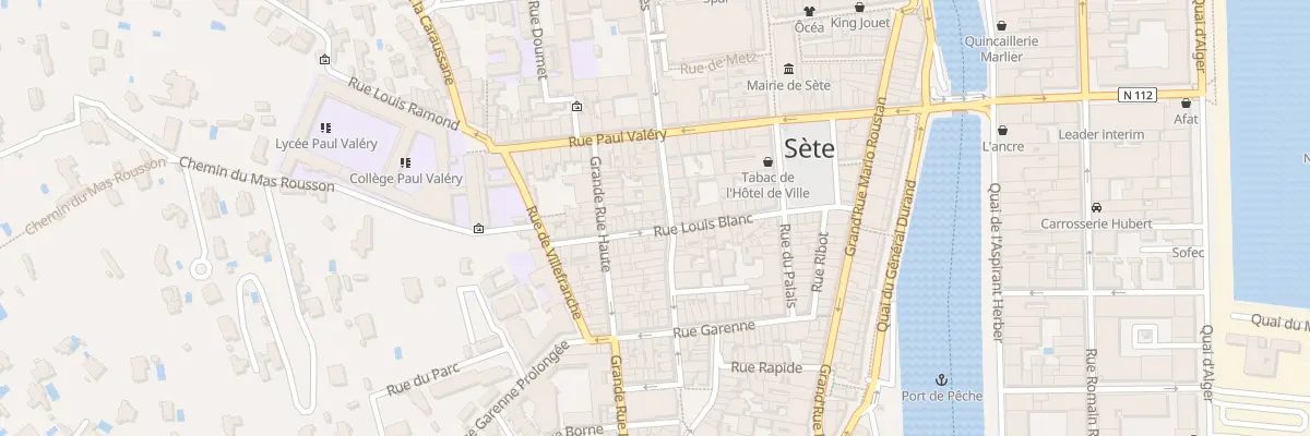 Plan du 18 Rue Pascal à Sète