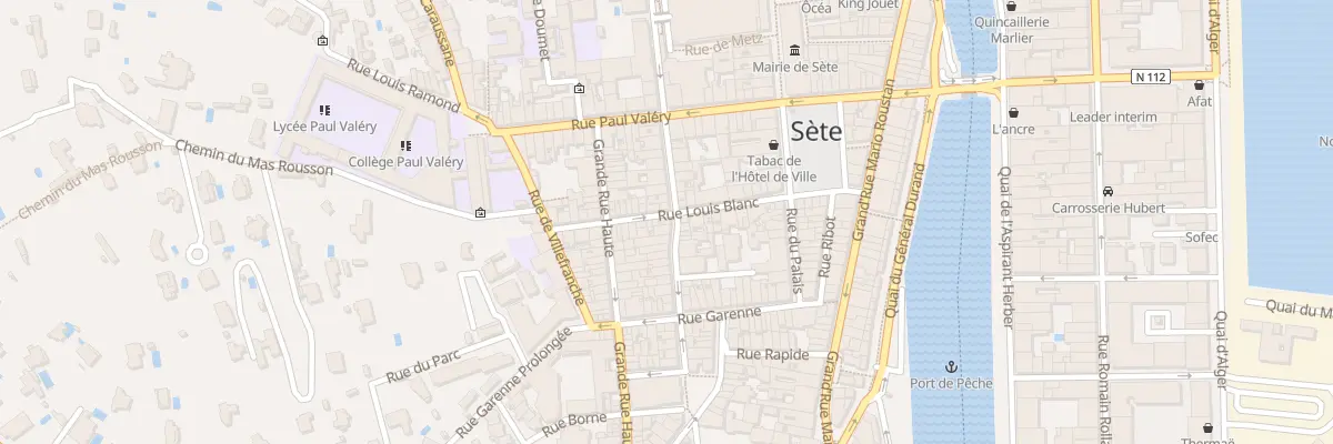 Plan du 22 Rue Pascal à Sète