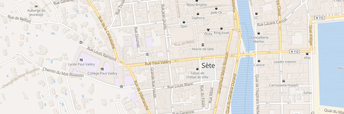 Plan du 34 Rue Paul Valéry à Sète