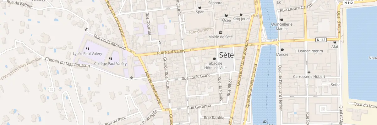 Plan du 1 Rue Pascal à Sète