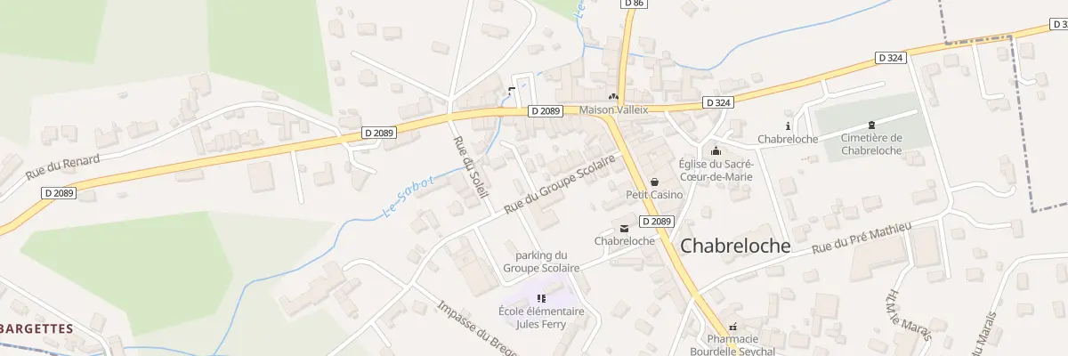 Plan du 90 Rue du Groupe Scolaire à Chabreloche