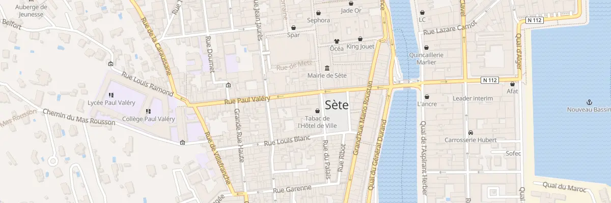 Plan du 9 Rue Paul Valéry à Sète