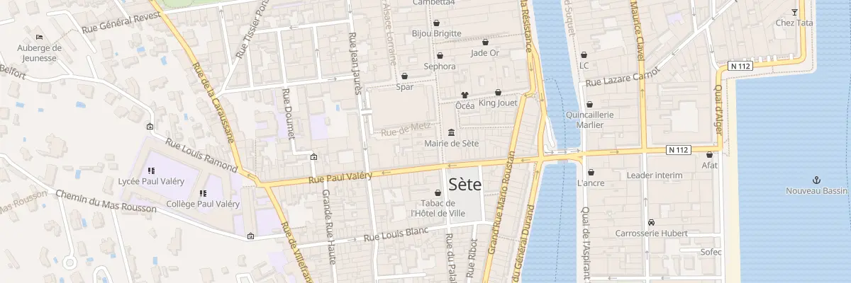 Plan du 7 Rue Gambetta à Sète