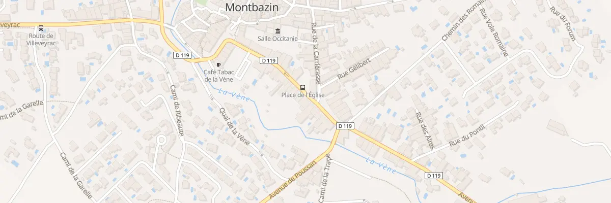 Plan du 2 Pl de l’Eglise à Montbazin