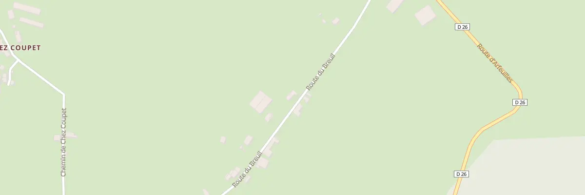 Plan du 14 Rte du Breuil à Droiturier