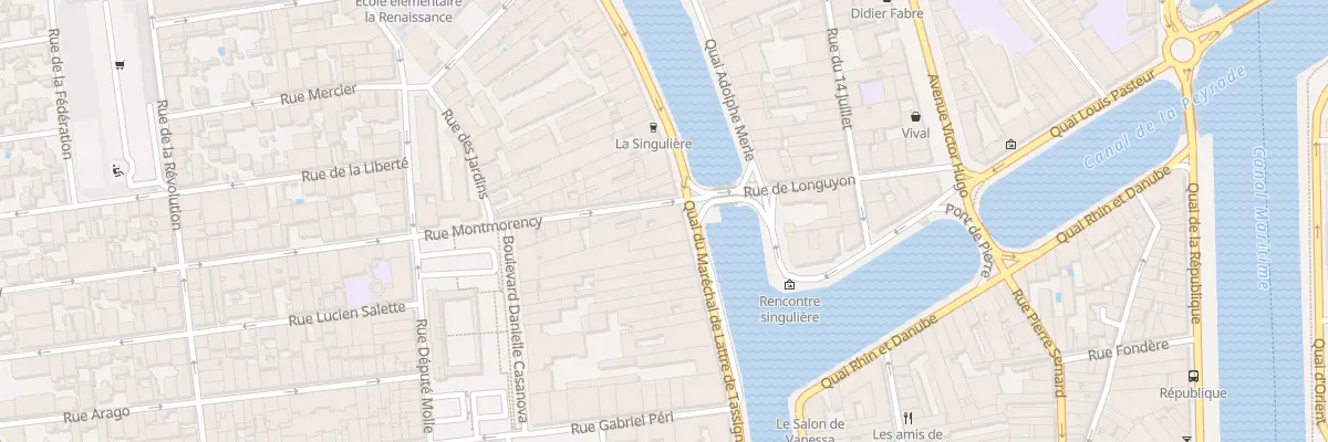 Plan du 30 Quai Mal de Lattre de Tassigny à Sète