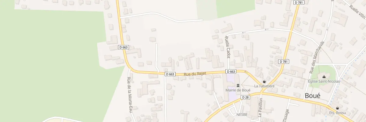 Plan du 26 Rue du Rejet à Boué