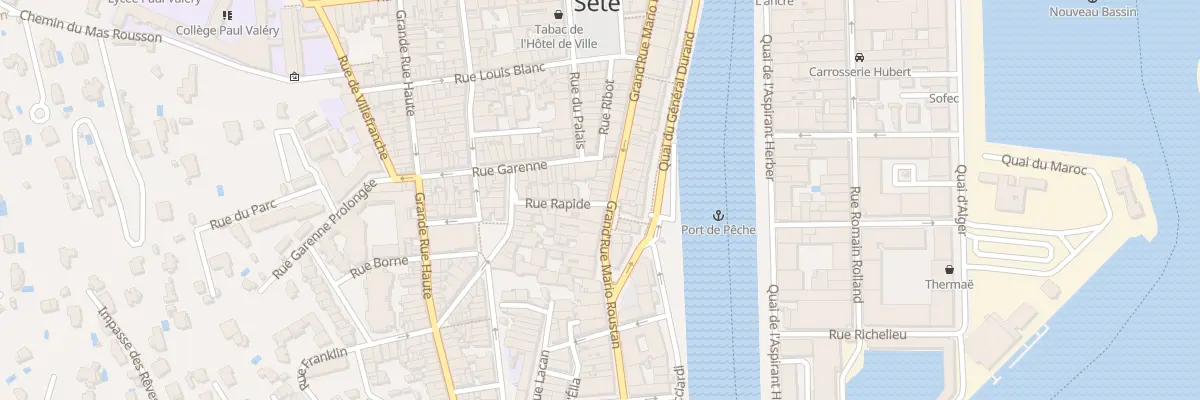 Plan du 58B Rue Grand Rue Mario Roustan à Sète