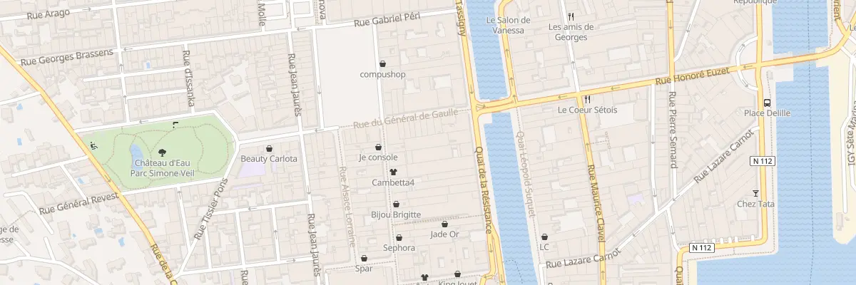 Plan du 7B Rue Général de Gaulle à Sète