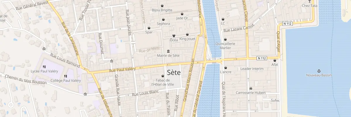 Plan du 18 Rue Paul Valéry à Sète