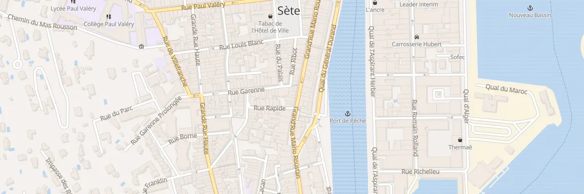 Plan du 54 Rue Grand Rue Mario Roustan à Sète