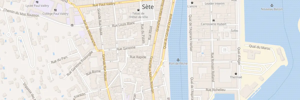 Plan du 52 Rue Grand Rue Mario Roustan à Sète
