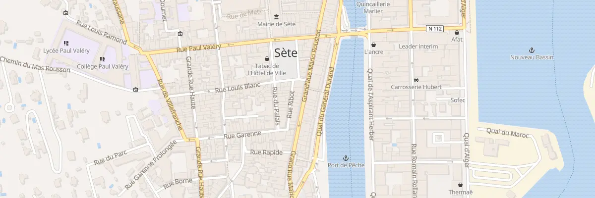 Plan du 36 Rue Grand Rue Mario Roustan à Sète