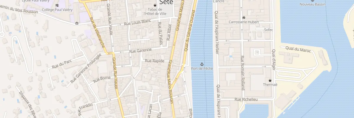 Plan du 30 Quai Général Durand à Sète
