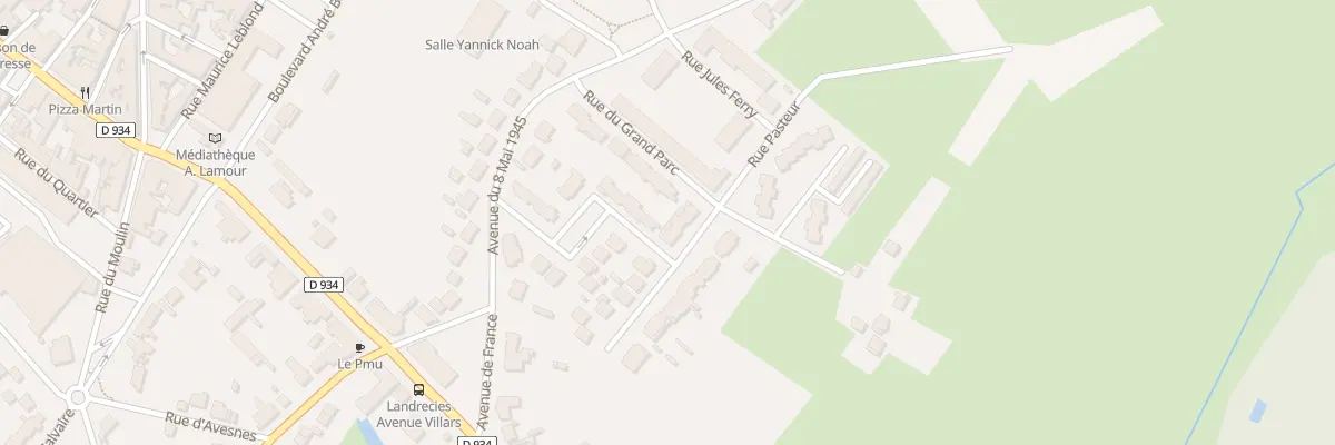 Plan du 15 Rue Pasteur à Landrecies