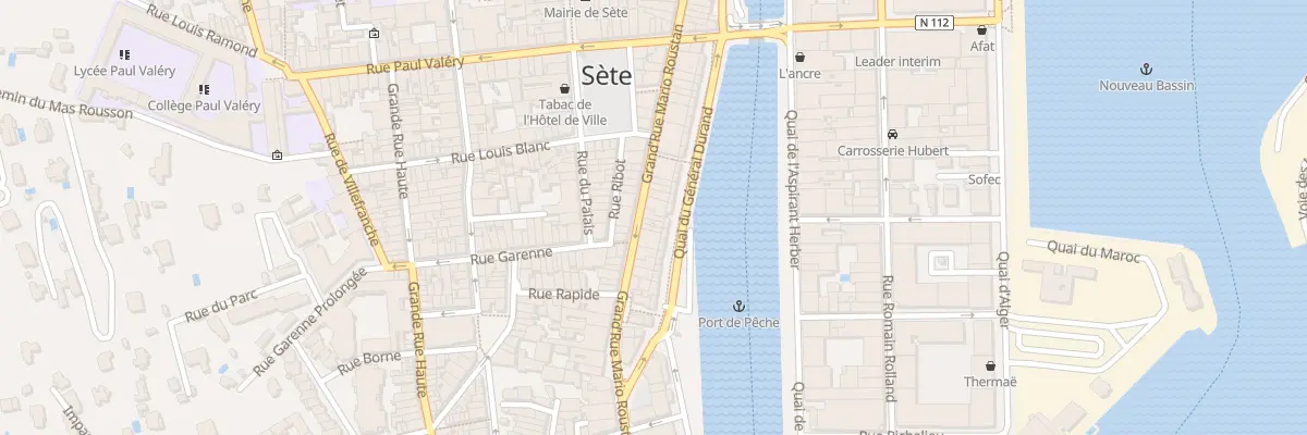 Plan du 47 Rue Grand Rue Mario Roustan à Sète