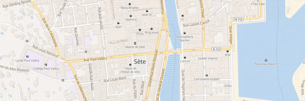 Plan du 6 Rue Paul Valéry à Sète