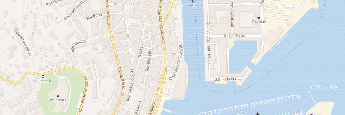 Plan du 1 Rue des Pêcheurs à Sète