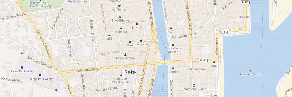 Plan du 6 Rue Grand Rue Mario Roustan à Sète