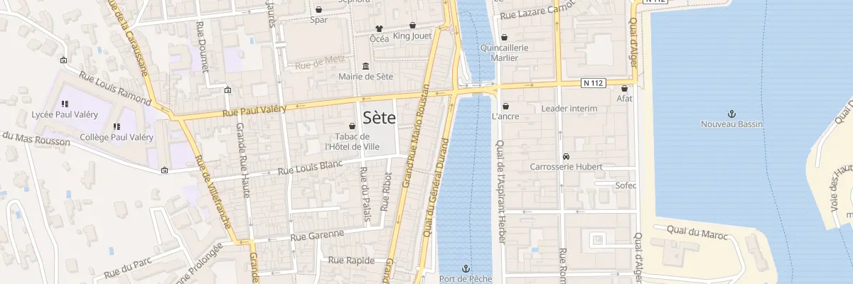 Plan du 35 Rue Grand Rue Mario Roustan à Sète