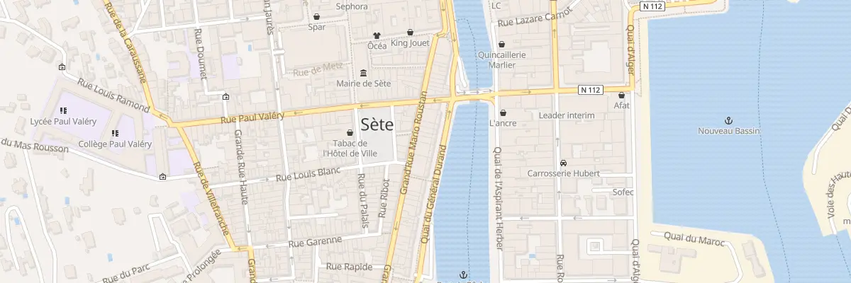Plan du 33 Rue Grand Rue Mario Roustan à Sète