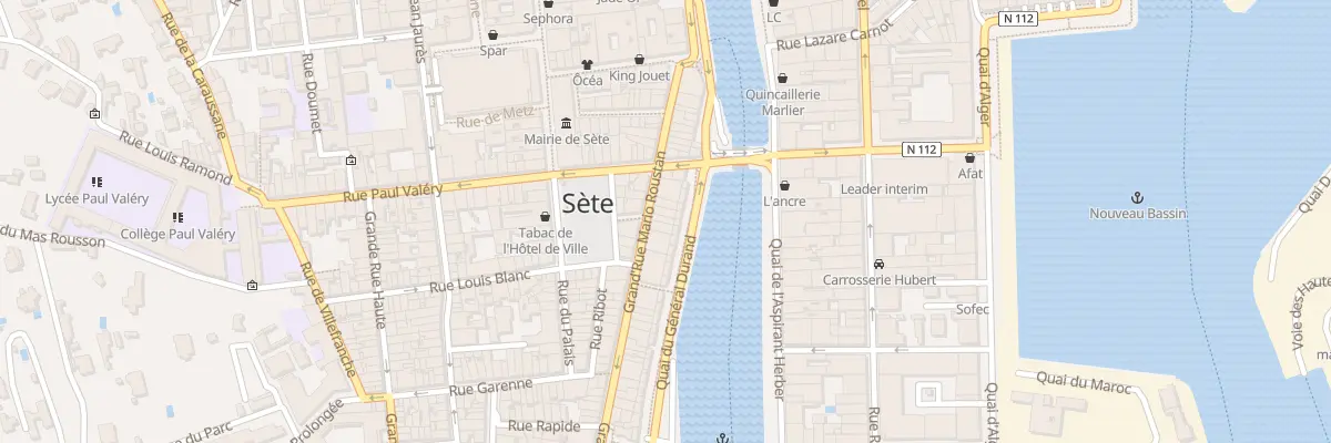Plan du 31 Rue Grand Rue Mario Roustan à Sète