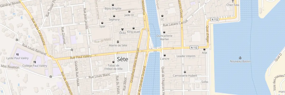 Plan du 17 Rue Grand Rue Mario Roustan à Sète